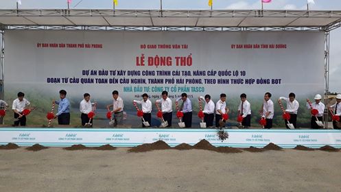 Động thổ Dự án cải tạo, nâng cấp Quốc lộ 10 đoạn từ cầu Quán Toan đến cầu Nghìn TP Hải Phòng